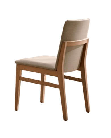 Silla robusta y resistente en madera de haya con tapizado