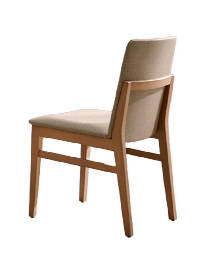 Silla robusta y resistente en madera de haya con tapizado