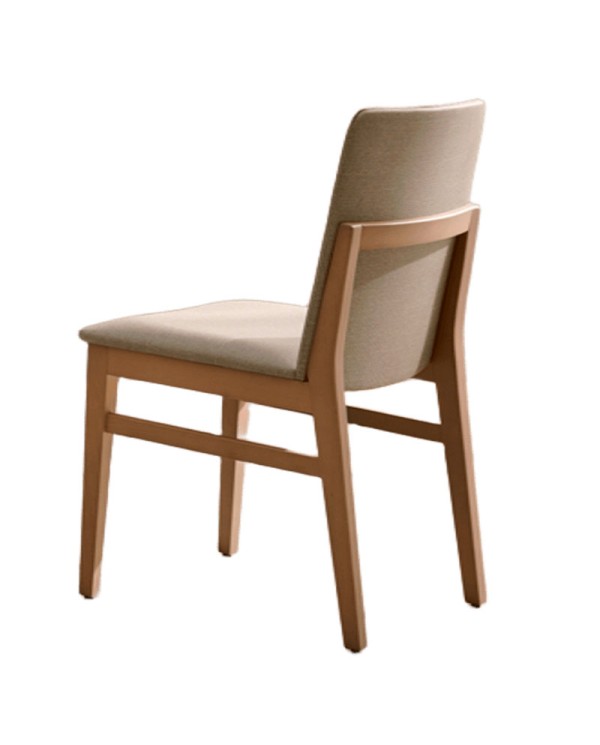 Silla robusta y resistente en madera de haya con tapizado