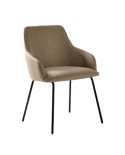 Silla tapizada con patas de acero. Diseño y comodidad garantizados. Para hogar y hostelería