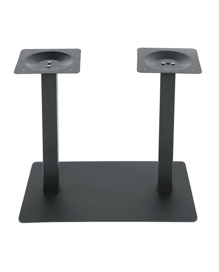 base de mesa rectangular con doble columna para hostelería