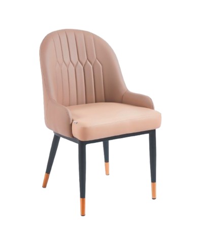 sillón tapizado beige para hostelería