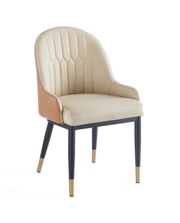 Sillón tapizado en tonos cálidos para restaurante b40