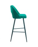 taburete alto modelo ZJ68B en color verde para barra de hostelería