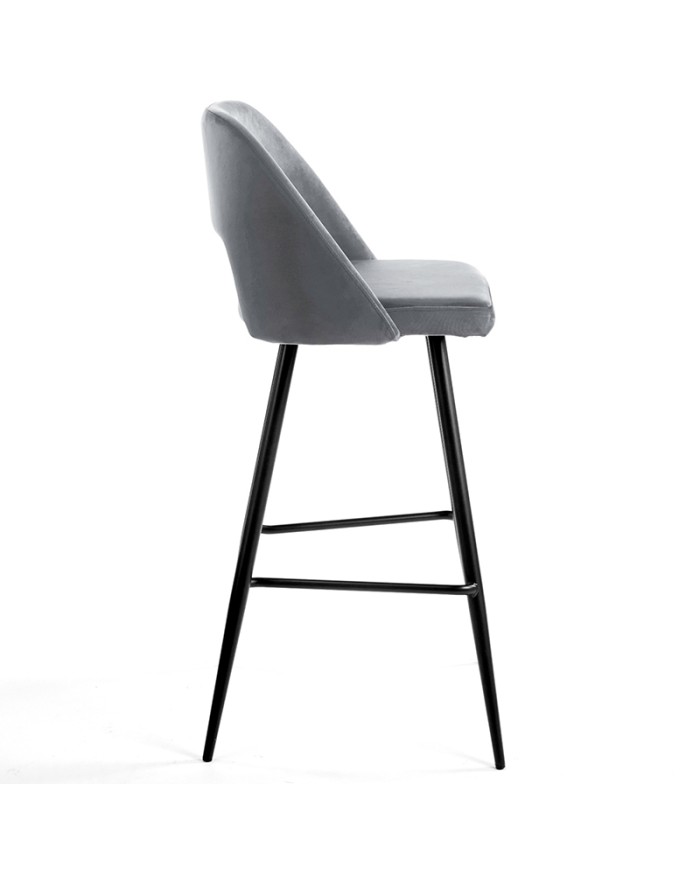 taburete alto modelo ZJ68C en color gris para barra de hostelería