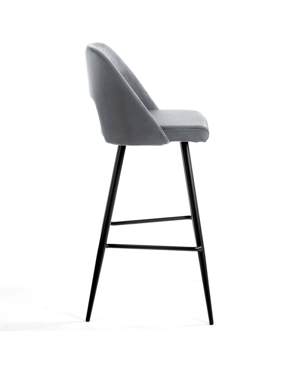 taburete alto modelo ZJ68C en color gris para barra de hostelería