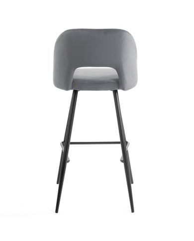 trasera taburete gris ZJ68C para bares y restaurantes