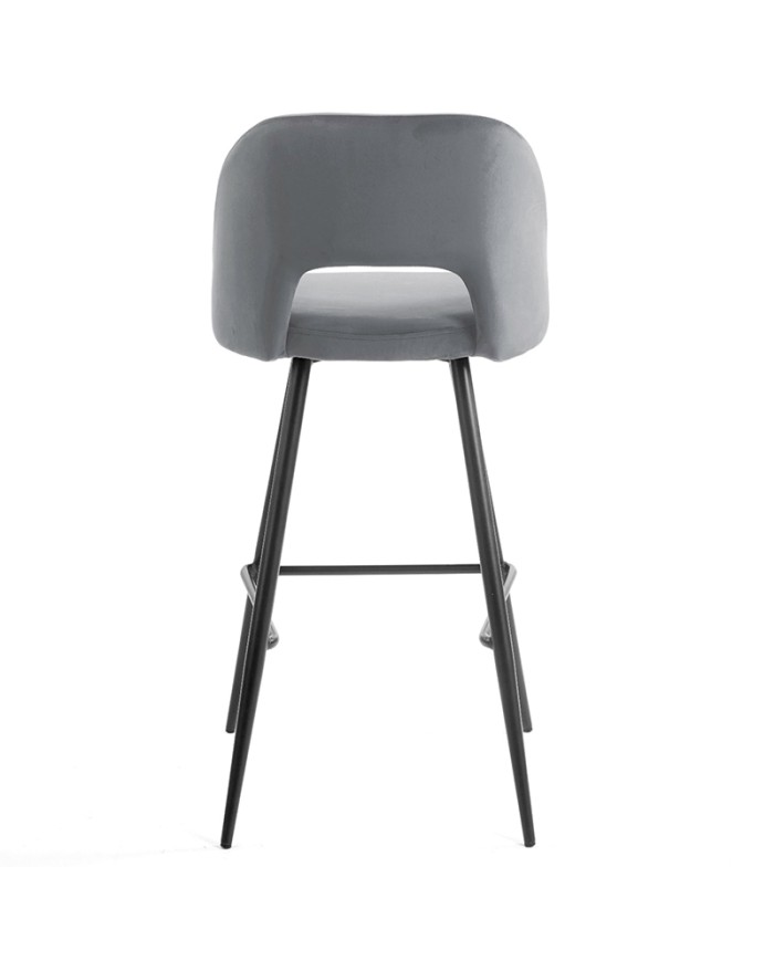 trasera taburete gris ZJ68C para bares y restaurantes