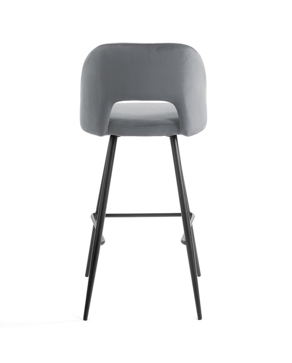 trasera taburete gris ZJ68C para bares y restaurantes