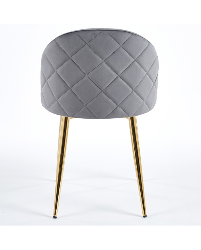 trasera silla tapizada K03C gris para hostelería