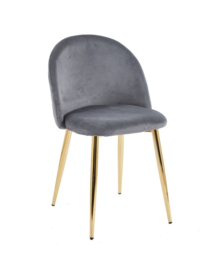 silla gris k03 tapizada para restaurante y cafetería