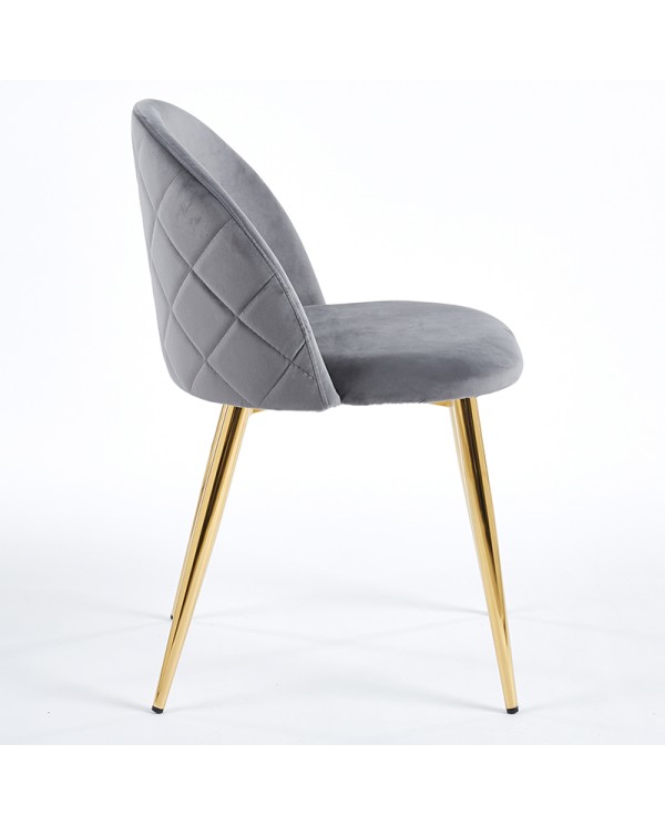 lateral silla gris k03 tapizada para restaurante y cafetería