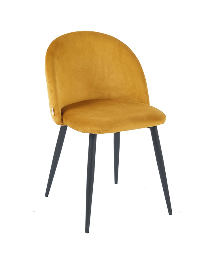 Silla tapizada hostelería k03E mostaza