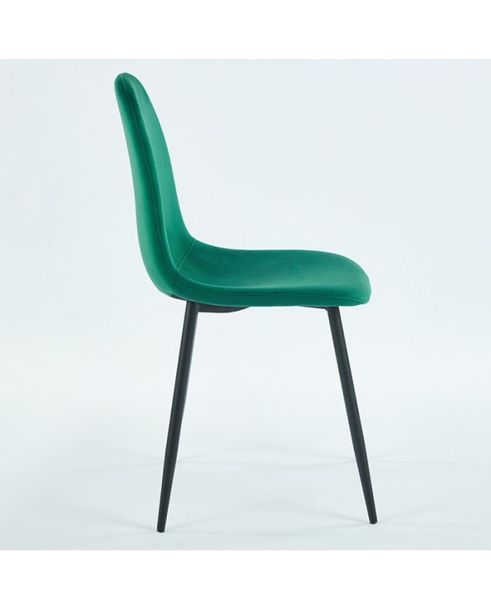 lateral de silla verde c87 ligera para hostelería