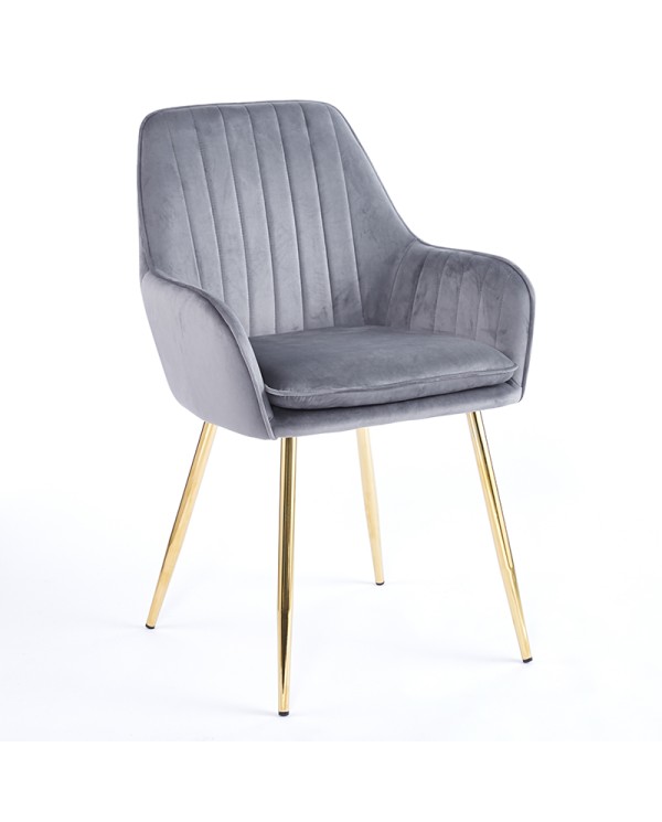 sillón M64 tapizado para uso profesional interior patas doradas