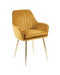 sillón tapizado M64B para hostelería con patas metálicas