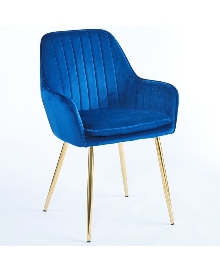 sillón M64E tapizado patas doradas  para hostelería