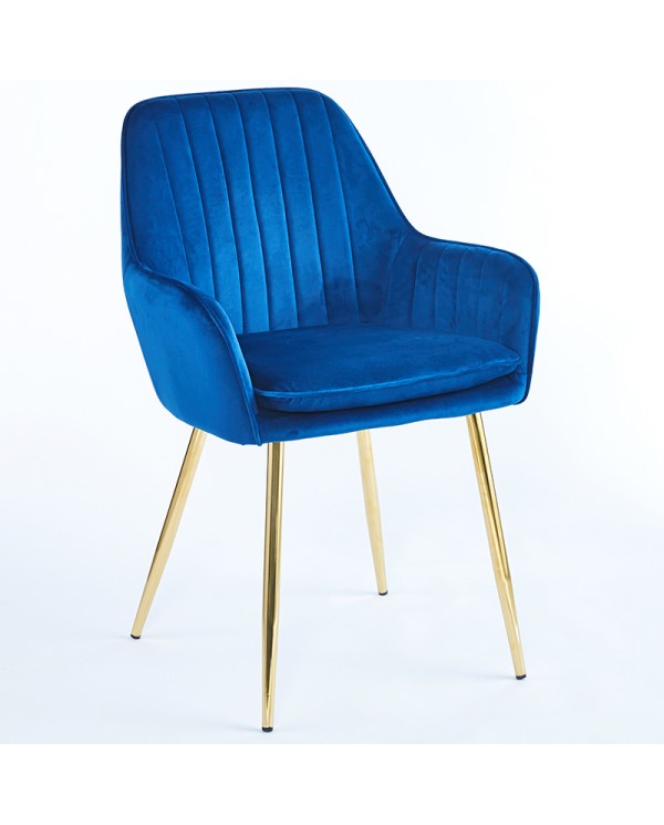 sillón M64E tapizado patas doradas  para hostelería