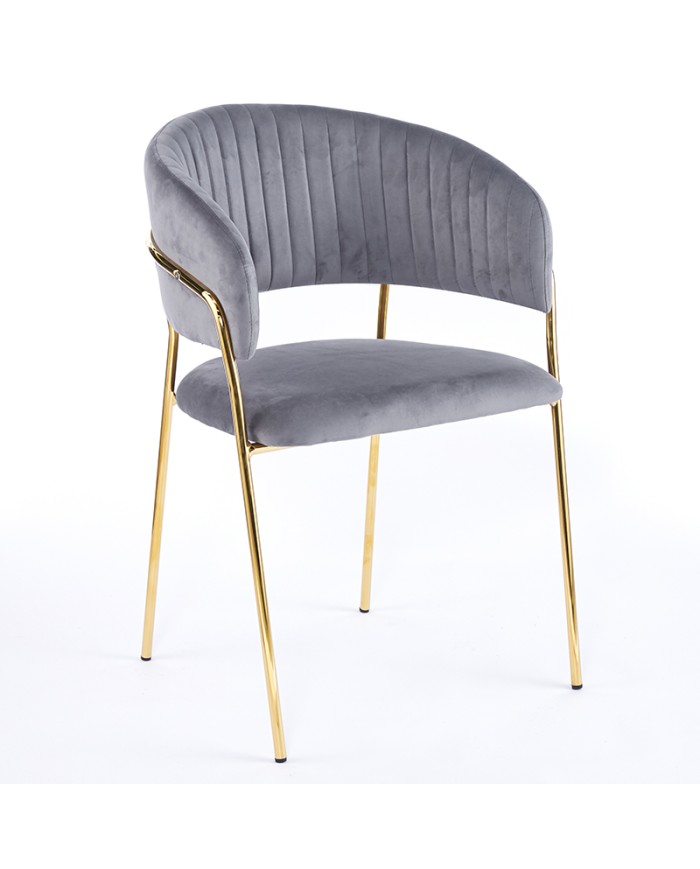 sillón tapizado M65D para hostelería interior dorada