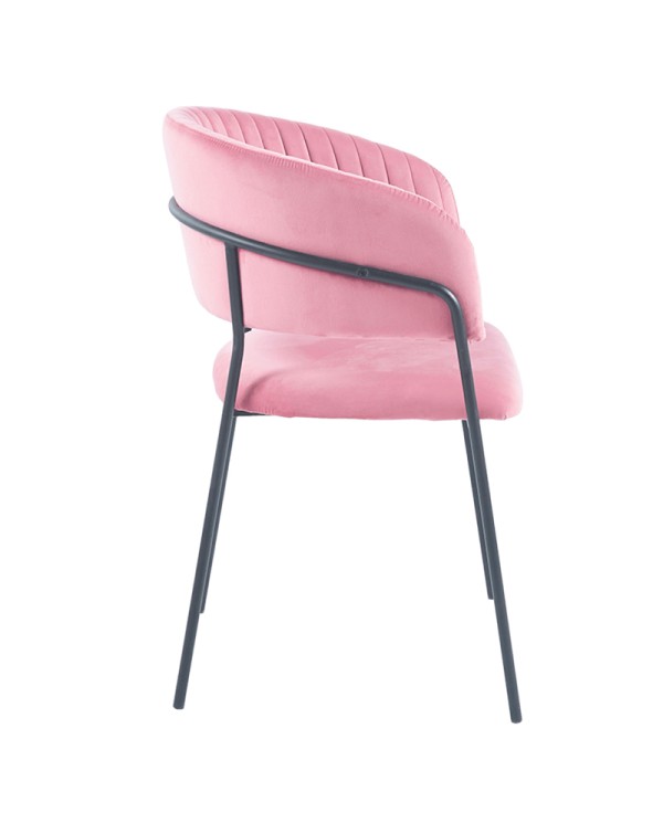 sillón tapizado rosa M65E para restaurante