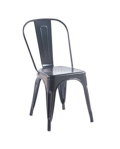 silla metálica M91 estilo Tolix para hostelería
