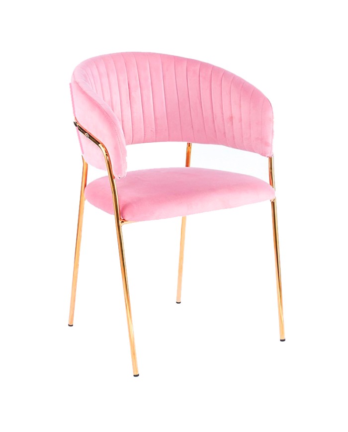 sillón tapizado rosa M65E para hostelería y restaurante
