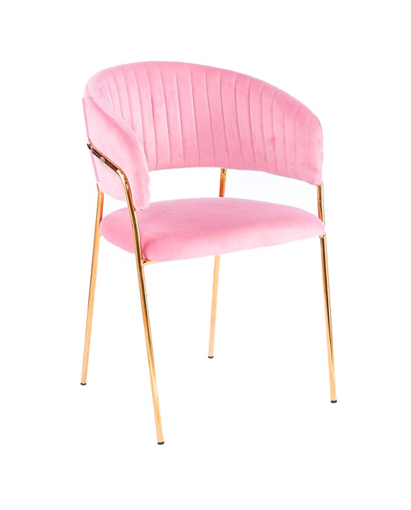 sillón tapizado rosa M65E para hostelería y restaurante