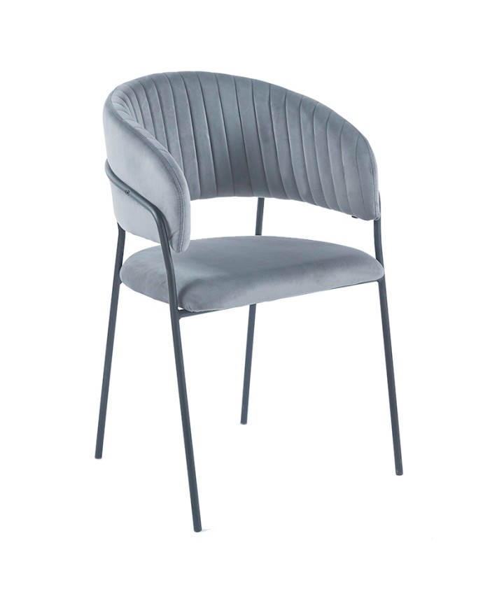 sillón tapizado M65D para hostelería interior patas negras