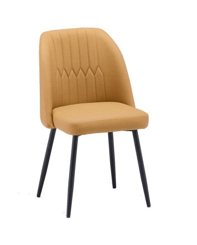 Silla tapizada N11 con patas negras para hostelería