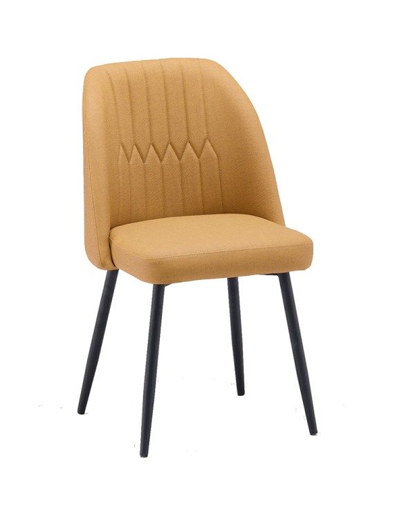 Silla tapizada N11 con patas negras para hostelería