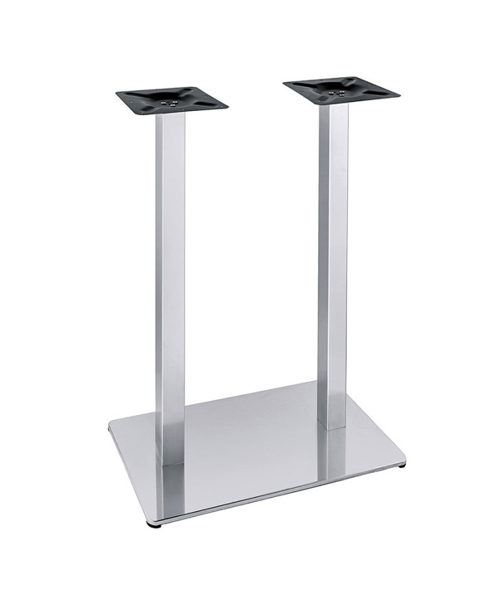 Base de mesa alta ZJ69F de doble columna en acero inoxidable