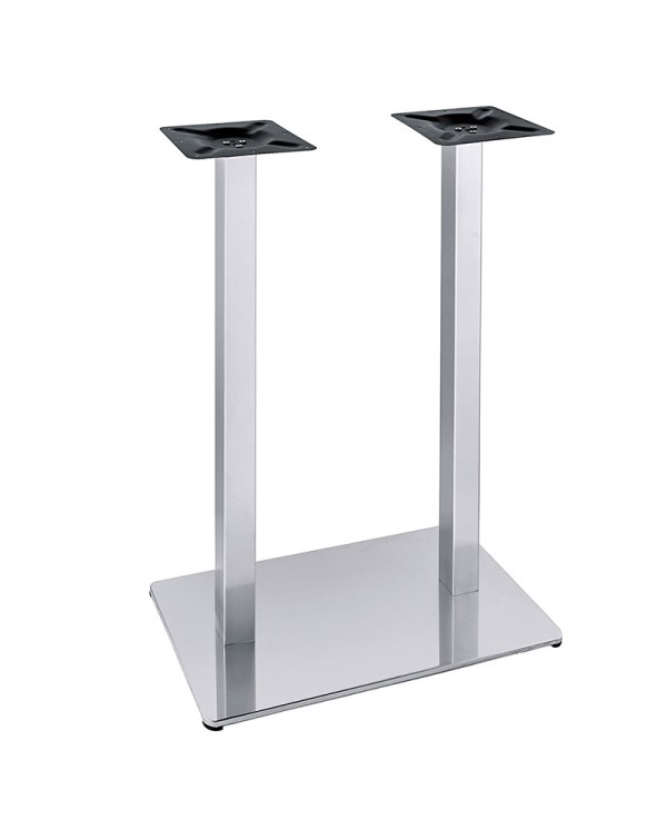Base de mesa alta ZJ69F de doble columna en acero inoxidable