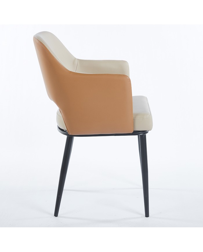 lateral de sillón de hostelería en polipiel con hueco en el respaldo L74E