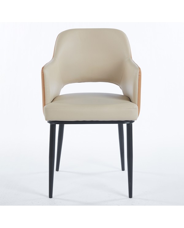 sillón para restaurante en polipiel con respaldo calado L74E