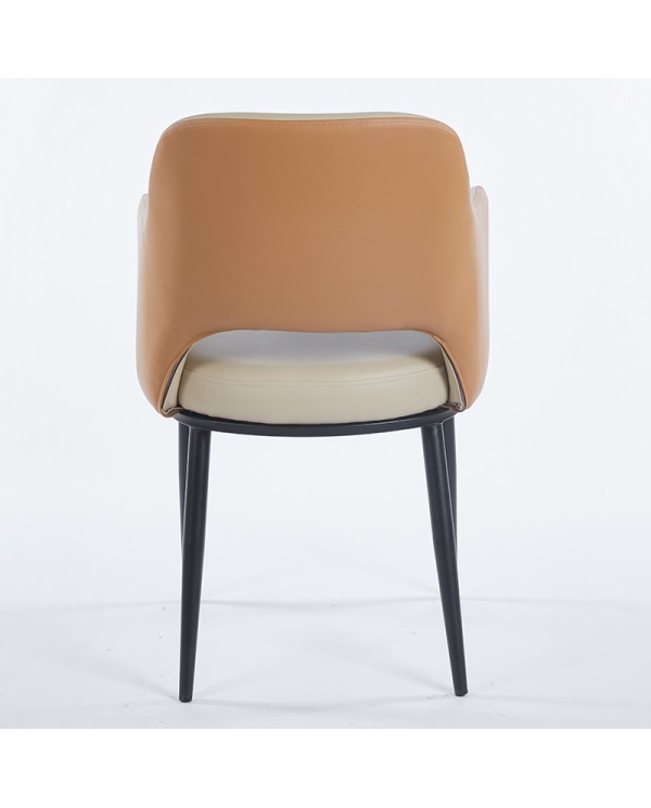 trasera sillón para restaurante en polipiel con respaldo calado L74E