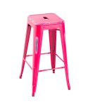 Taburete industrial en chapa metálica para hostelería F75B