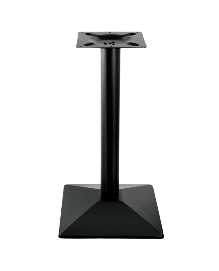 Base de mesa cónica metálica en color negro para hostelería y hogar