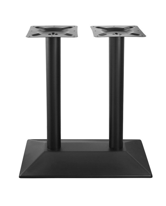 Base de mesa doble cónica metálica en color negro para hostelería y hogar