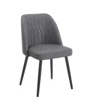 Silla interior para restaurante con líneas decorativas verticales N11