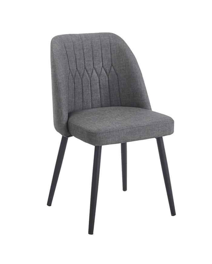 Silla interior para restaurante con líneas decorativas verticales N11