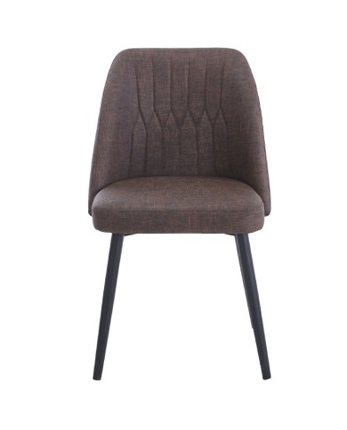 Silla moderna para comedor con estructura metálica resistente