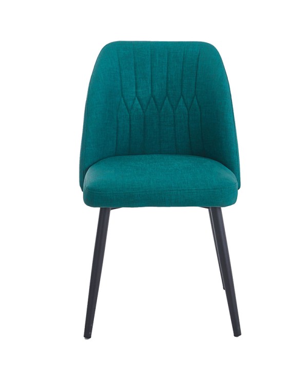 Silla tapizada N11B tapizada verde patas negras