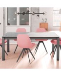 Mesa Cancio estructura metálica y tablero porcelánico para cocina y hogar.