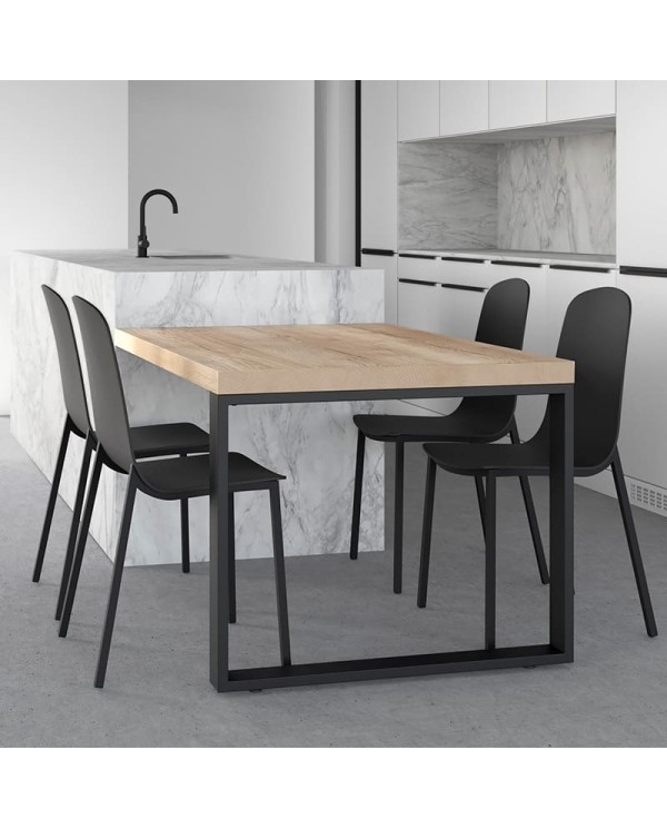 Mesa Cancio Fix con estructura en metal y encimera laminado para cocina