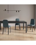 Silla Pulsar CANCIO tapizada y estructura metálica para cocina y hogar.