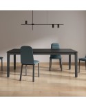 Mesa Osaka Cancio con estructura metálica y encimera en porcelánico para cocina y hogar