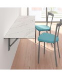 Mesa Vulcano Cancio con estructura metálica abatible con encimera en porcelánico para cocina y hogar