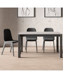 Mesa Tokio Cancio con estructura metálica y sobre laminado para cocina y hogar