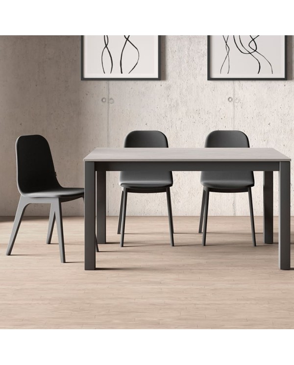 Mesa Tokio Cancio con estructura metálica y sobre laminado para cocina y hogar