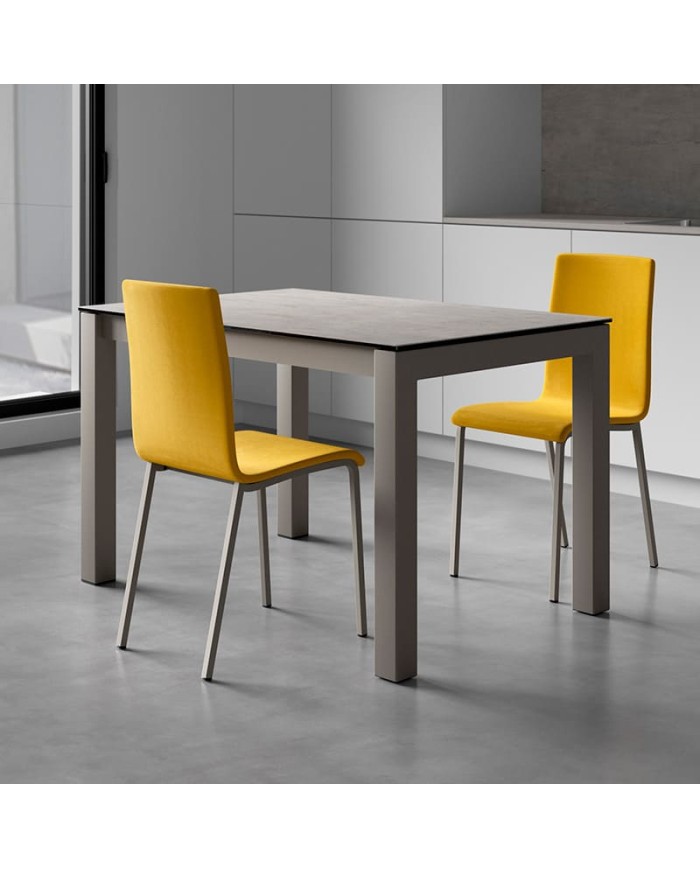 Mesa Tokio Cancio con estructura metálica y encimera en laminado para cocina y hogar